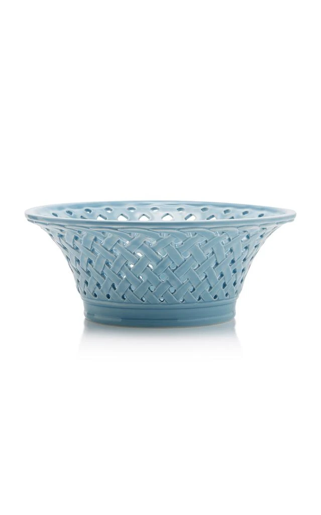商品MoDA|Moda Domus - Openwork Creamware Bowl - Blue - Moda Operandi,价格¥544,第1张图片