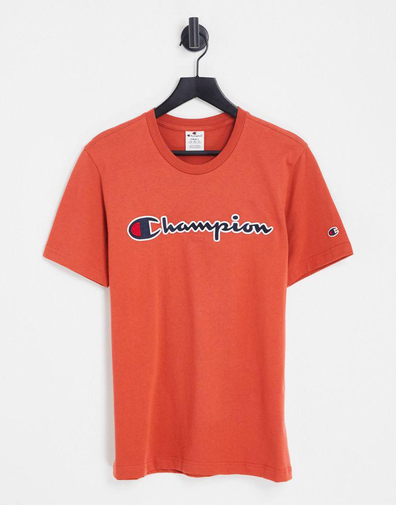 Champion t-shirt with large logo in red商品第1张图片规格展示