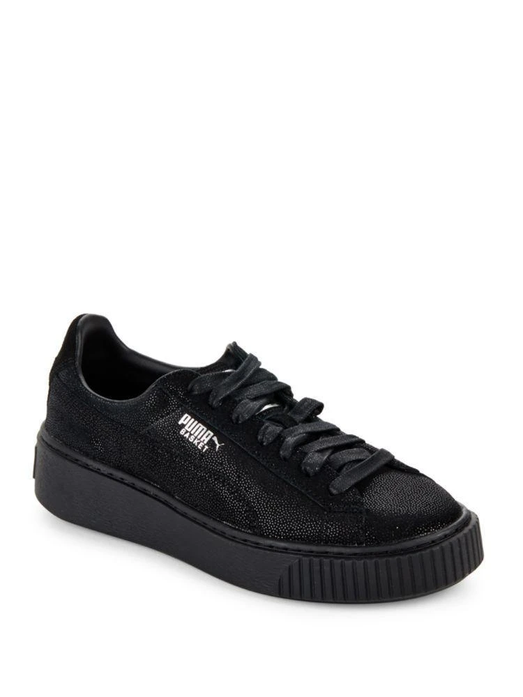 商品Puma|Basket Leather Platform Sneakers,价格¥276,第1张图片