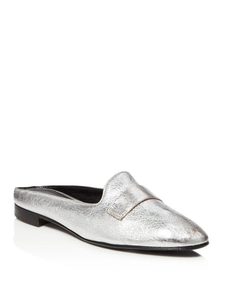 商品Charles David|Mulley Metallic Leather Mules,价格¥1028,第1张图片