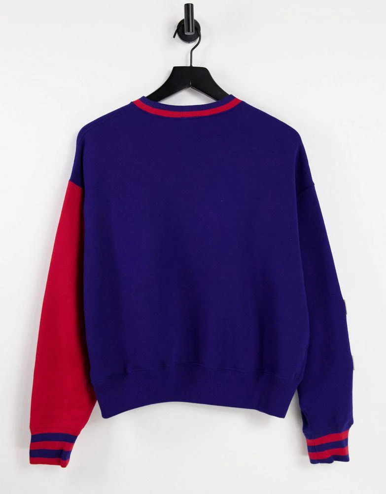 商品Ralph Lauren|Polo Ralph Lauren long sleeve varsity sweatshirt in blue,价格¥821,第4张图片详细描述