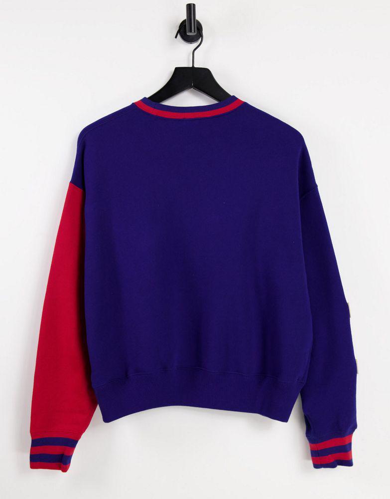 商品Ralph Lauren|Polo Ralph Lauren long sleeve varsity sweatshirt in blue,价格¥1295,第6张图片详细描述