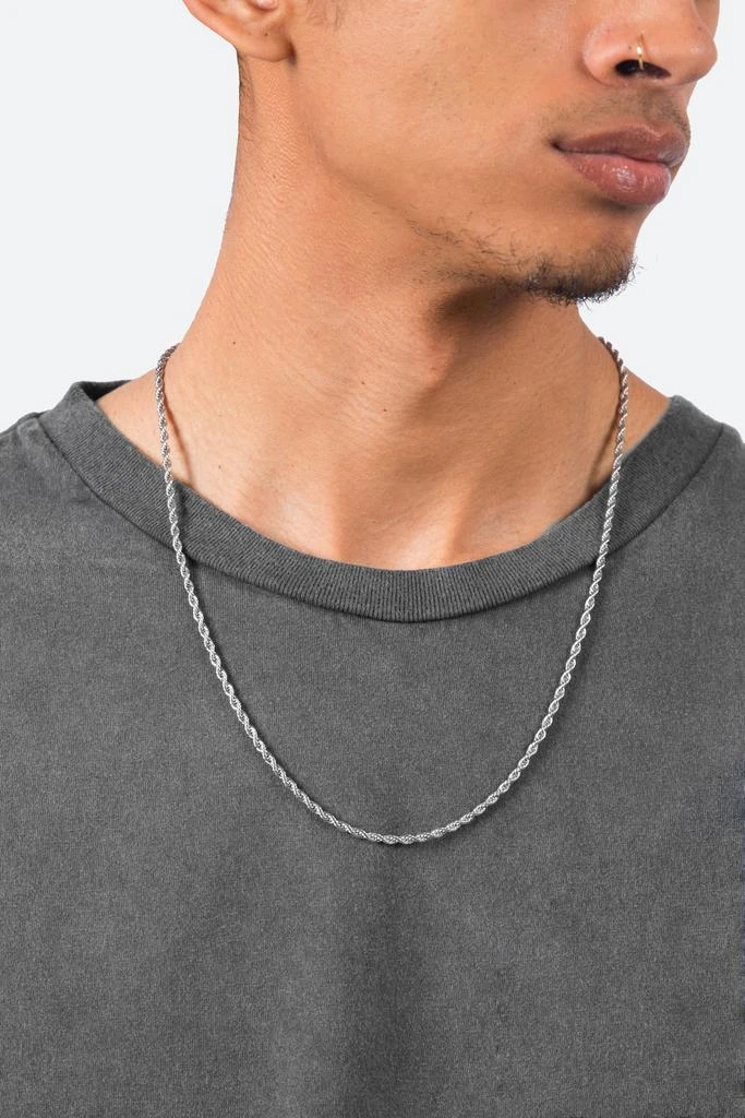 商品MNML|A3 Long Rope Chain - Silver,价格¥121,第4张图片详细描述