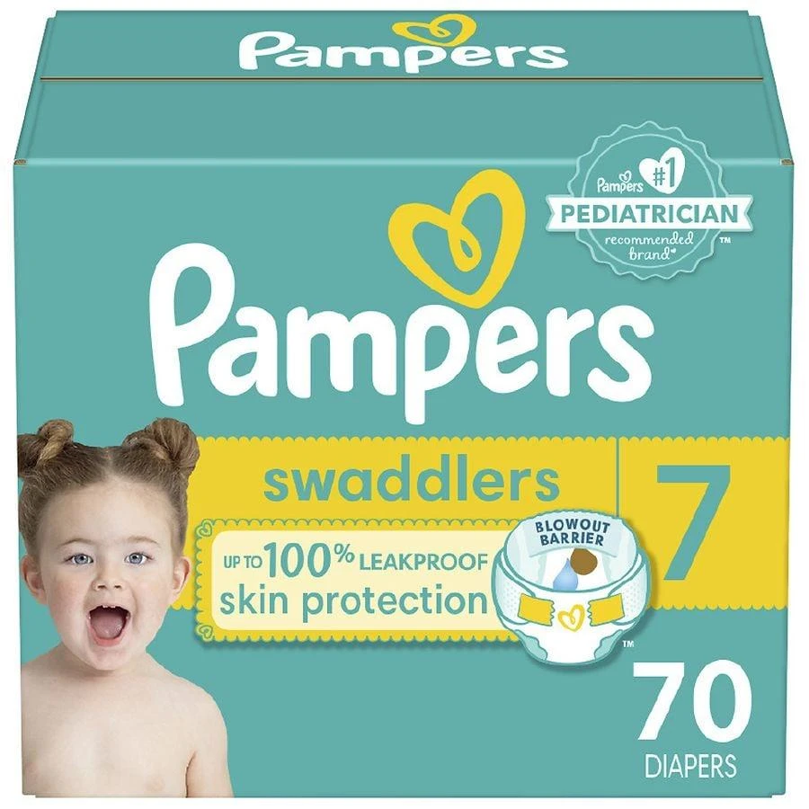商品Pampers|Diapers, Ultra Absorbent and Soft Disposable Baby Diapers No scent,价格¥372,第1张图片