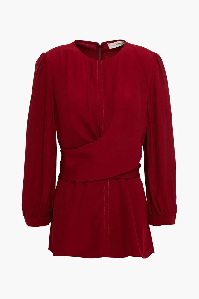 商品Zimmermann|Crossover gathered crepe blouse,价格¥1473,第3张图片详细描述