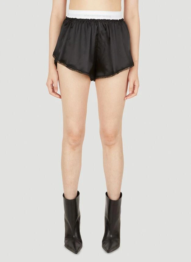 商品Alexander Wang|Negligee Tap Shorts in Black,价格¥1158,第1张图片