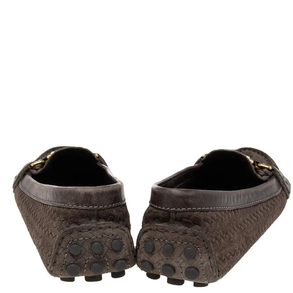 商品[二手商品] Louis Vuitton|Louis Vuitton Brown Suede And Leather  Loafers Size 38,价格¥2996,第5张图片详细描述