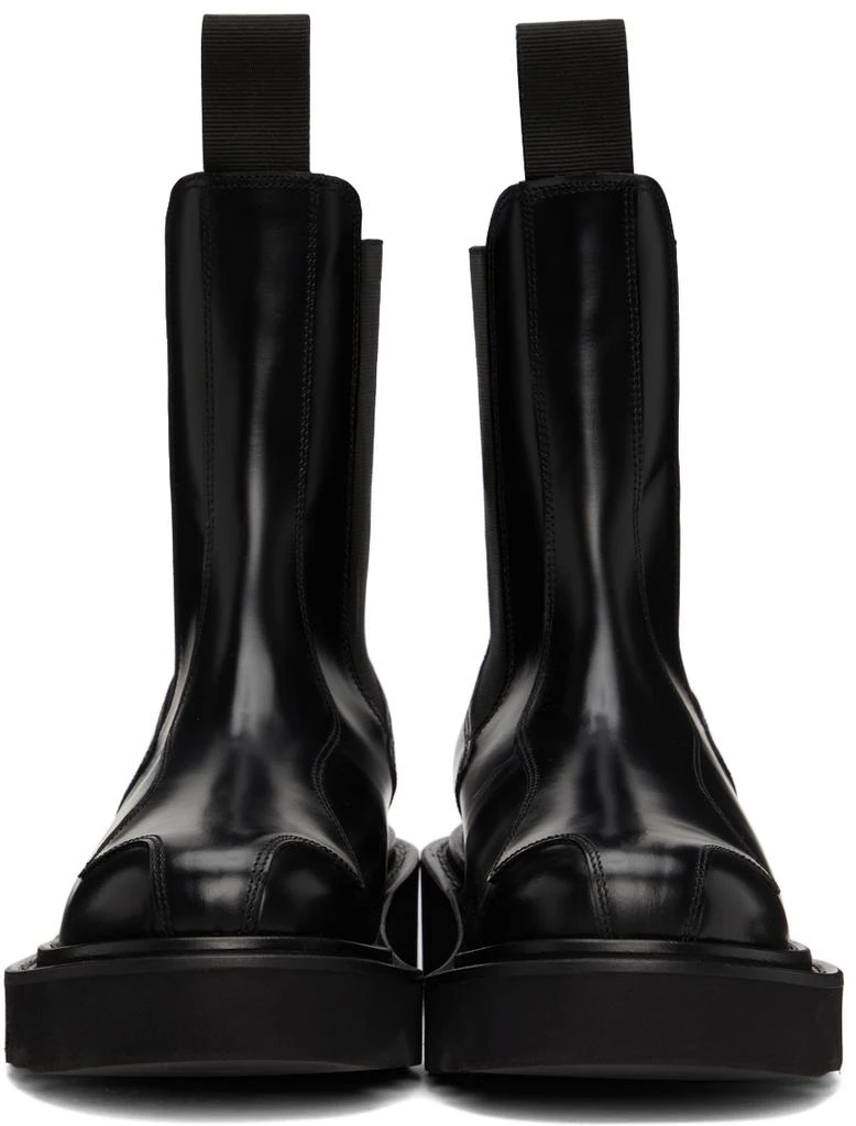 商品Toga Pulla|Black Leather Thick Sole Chelsea Boots,价格¥1480,第2张图片详细描述