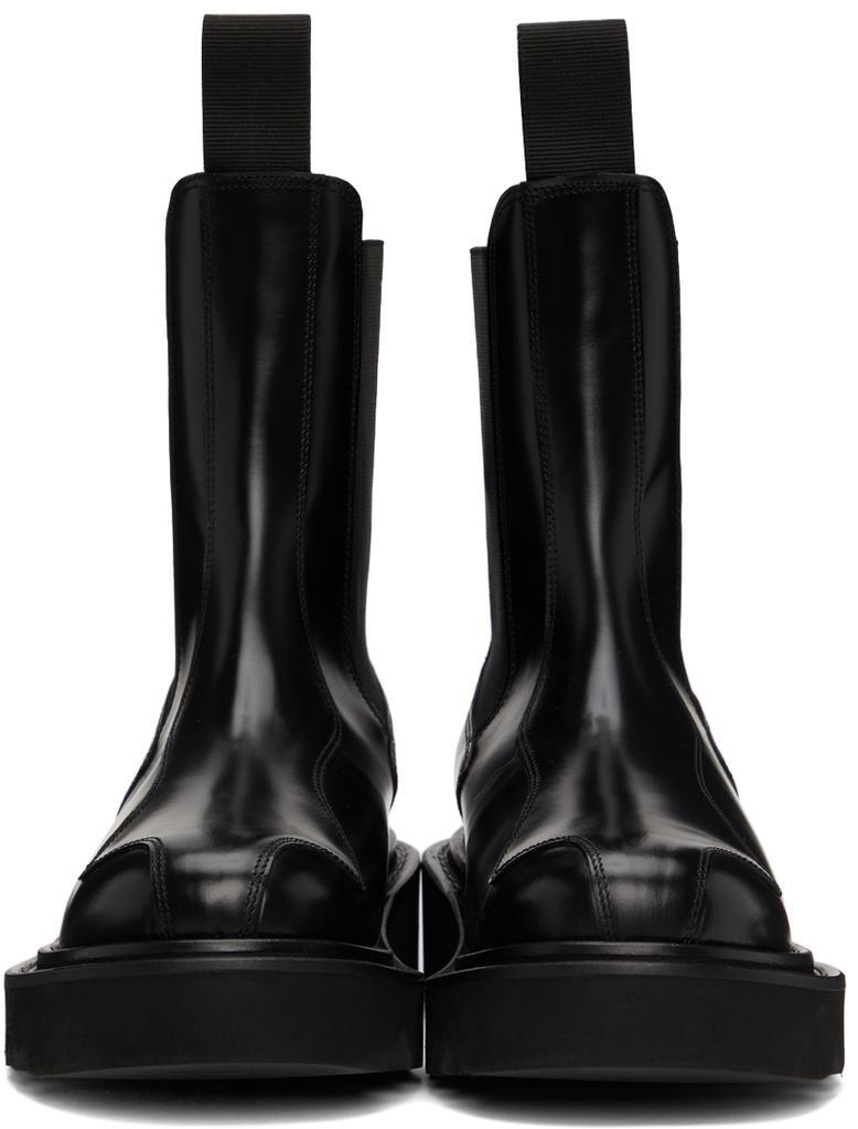 商品Toga Pulla|Black Leather Thick Sole Chelsea Boots,价格¥3223,第4张图片详细描述