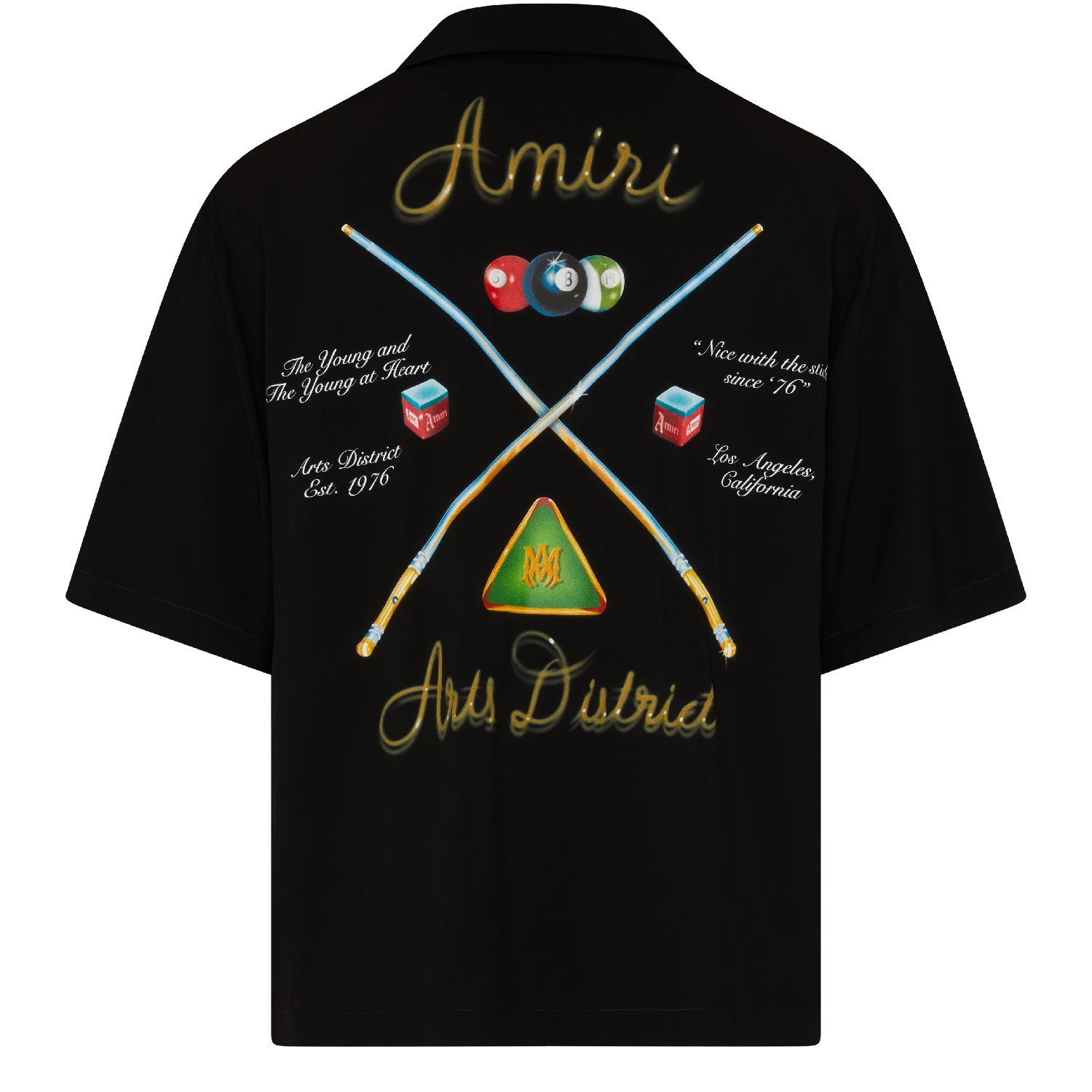 【特惠9.0折】【预售】 男士 短袖衬衫 Amiri Pool Cue 保龄球衫  AMSTCA1078/Black AMR8MR2NBCK  商品