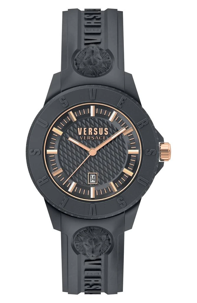 商品Versace|Men's 3-Hand Quartz Silicone Strap Watch, 43mm,价格¥368,第1张图片