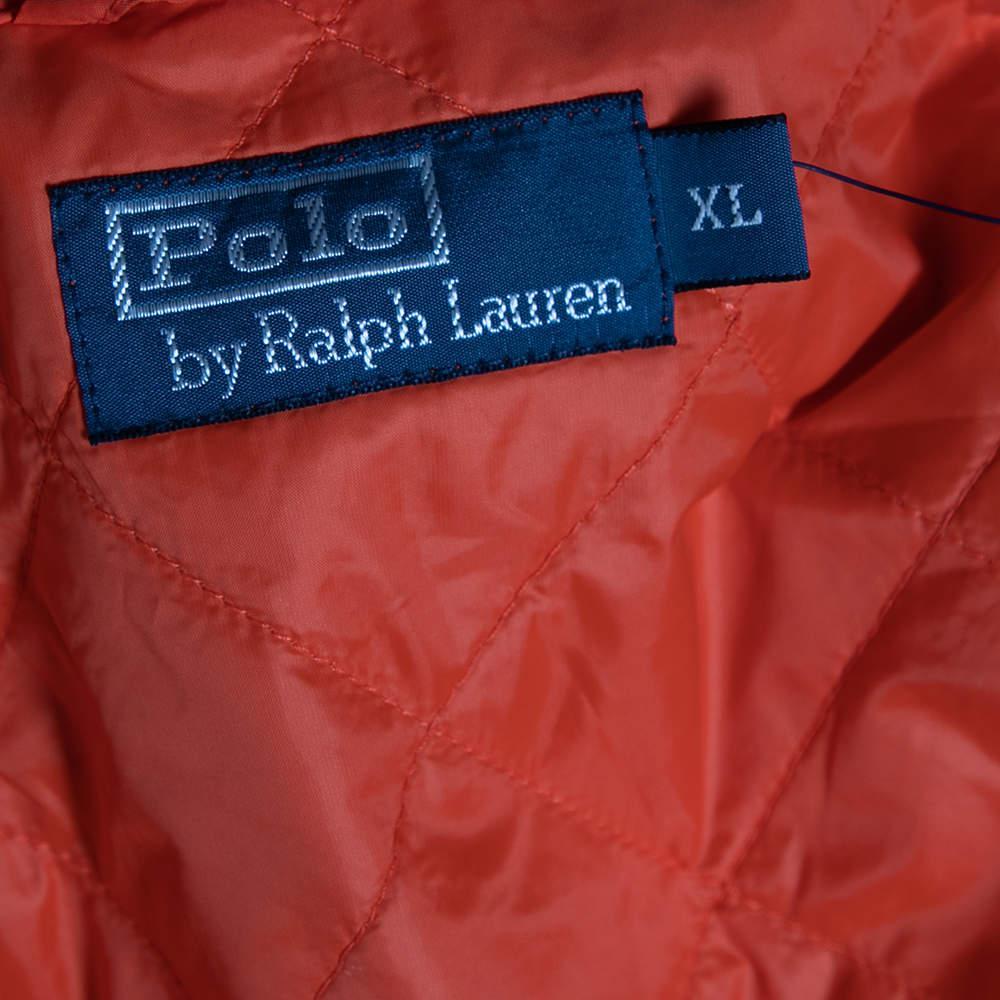 商品[二手商品] Ralph Lauren|Polo Ralph Lauren Orange Synthetic Quilted Cadwell Bomber Jacket XL,价格¥3390,第7张图片详细描述