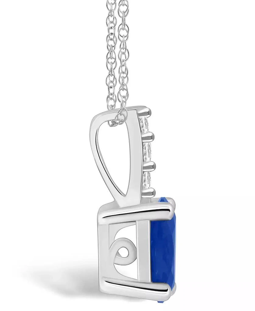 商品Macy's|Sapphire (1-1/2 Ct. t.w.) and Diamond Accent Pendant Necklace,价格¥45709,第3张图片详细描述