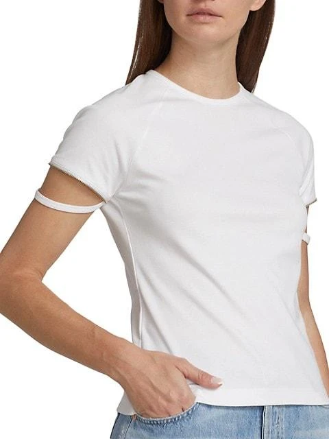 Zip Cotton Jersey Baby Tee 商品