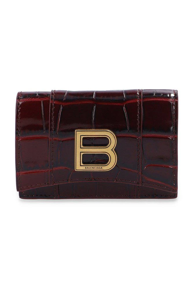 商品Balenciaga|Balenciaga Hourglass Embossed Tri-Fold Wallet,价格¥2366,第1张图片