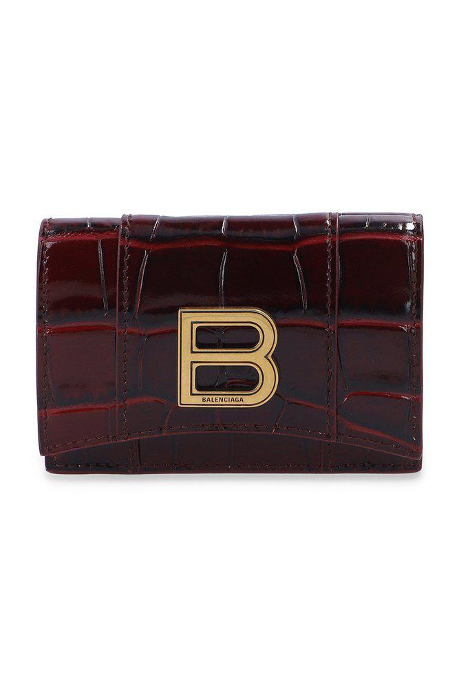 商品Balenciaga|Balenciaga Hourglass Embossed Tri-Fold Wallet,价格¥2632,第1张图片