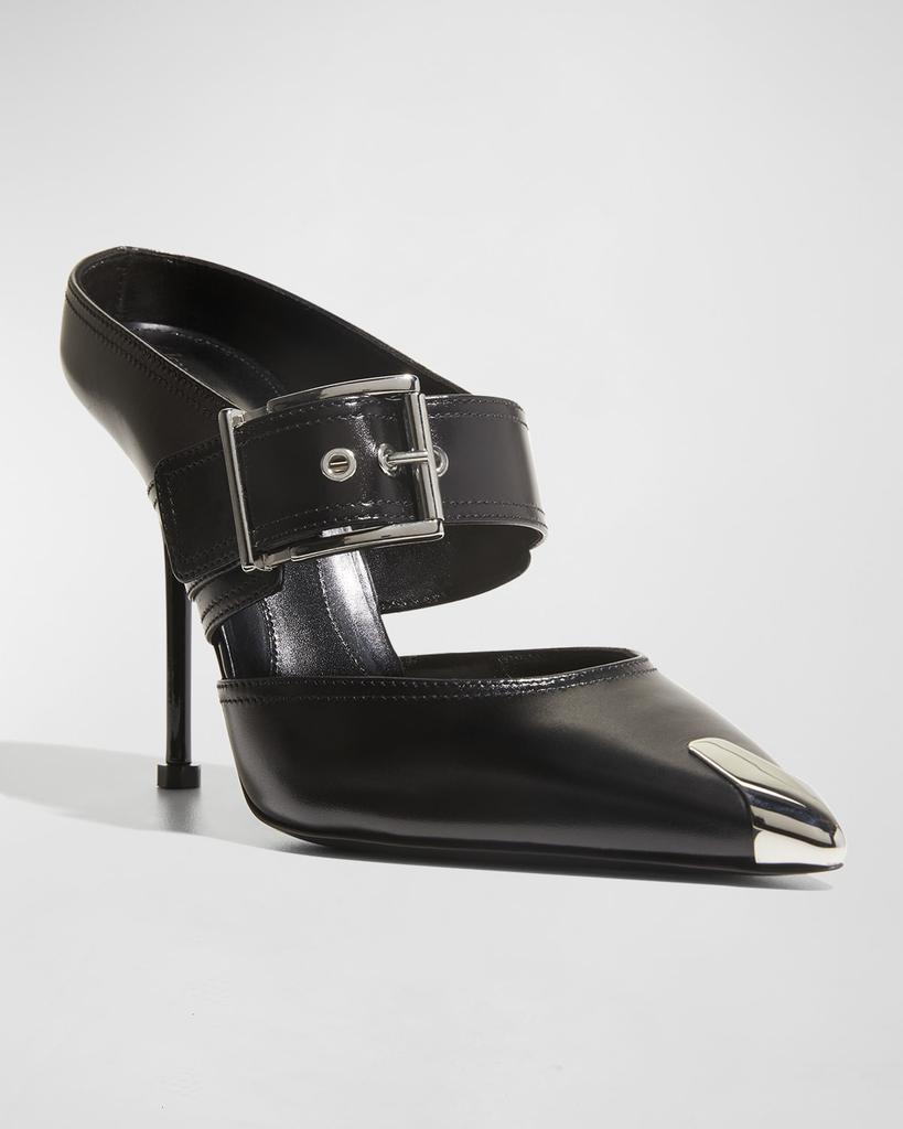 商品Alexander McQueen|Punk Buckle Stiletto Mules,价格¥7087,第6张图片详细描述