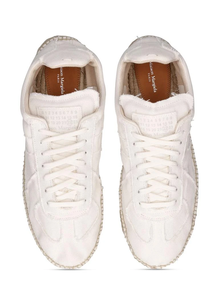 商品MAISON MARGIELA|Replica Washed Cotton Canvas Espadrilles,价格¥1637,第5张图片详细描述