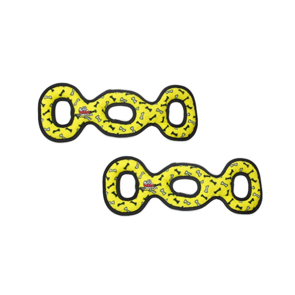 商品Tuffy|Ultimate 3WayTug Yellow Bone, 2-Pack Dog Toys,价格¥260,第1张图片