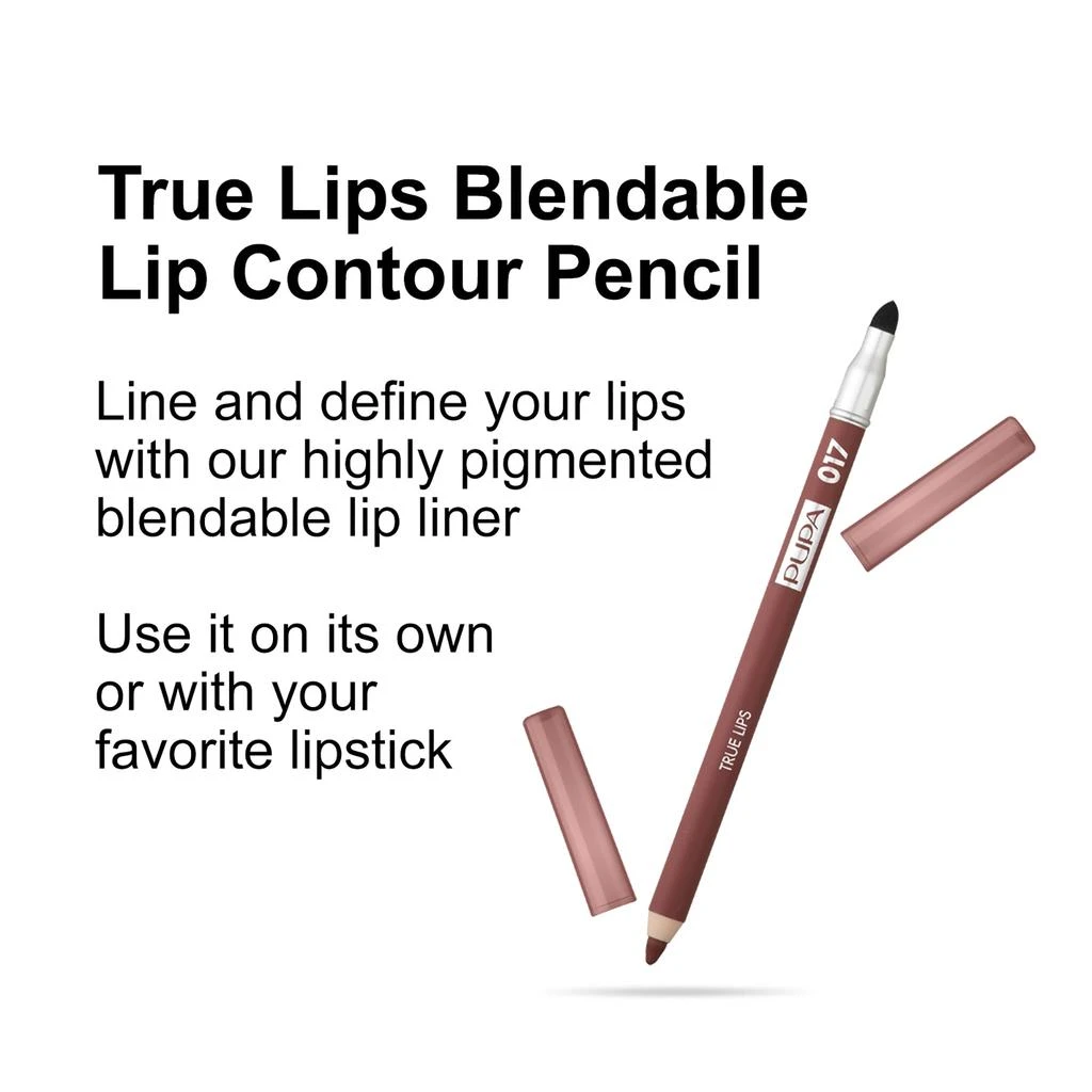 商品PUPA Milano|True Lips Blendable Lip Liner - 017 Natural by  for Women - 0.042 oz Lip Pencil,价格¥149,第2张图片详细描述