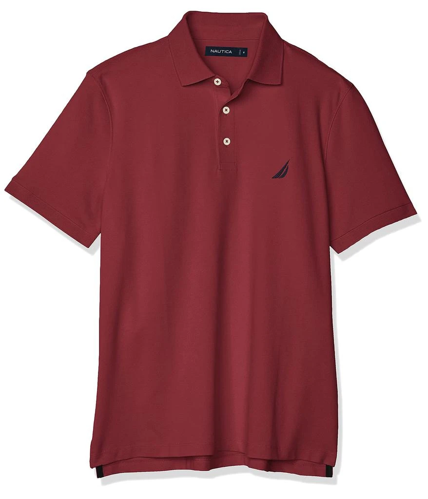 商品Nautica|Men's Short Sleeve Solid Stretch Cotton Pique Polo Shirt,价格¥181,第1张图片详细描述