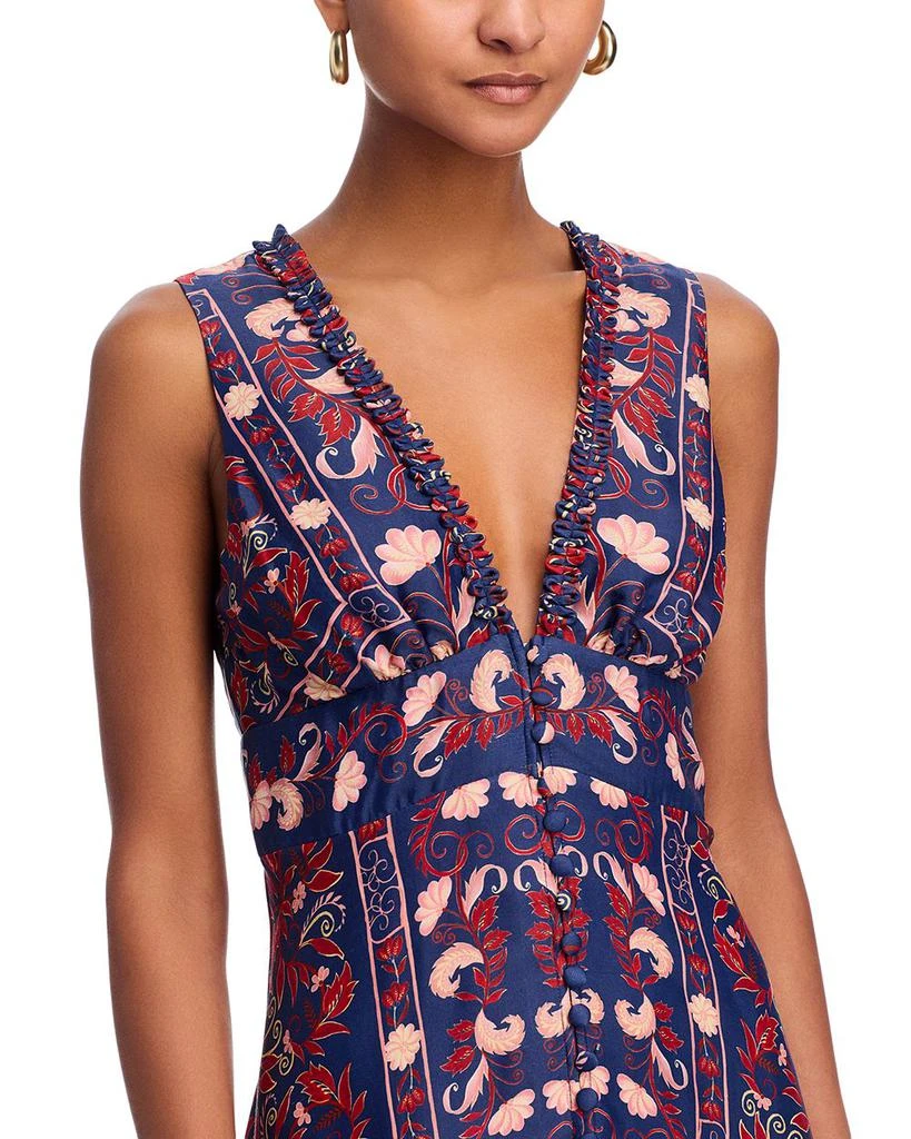 Boho Floral Scarf Midi Dress 商品