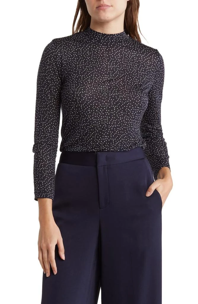 商品Vince|Starry Dot Mock Neck Wool Shirt,价格¥817,第1张图片