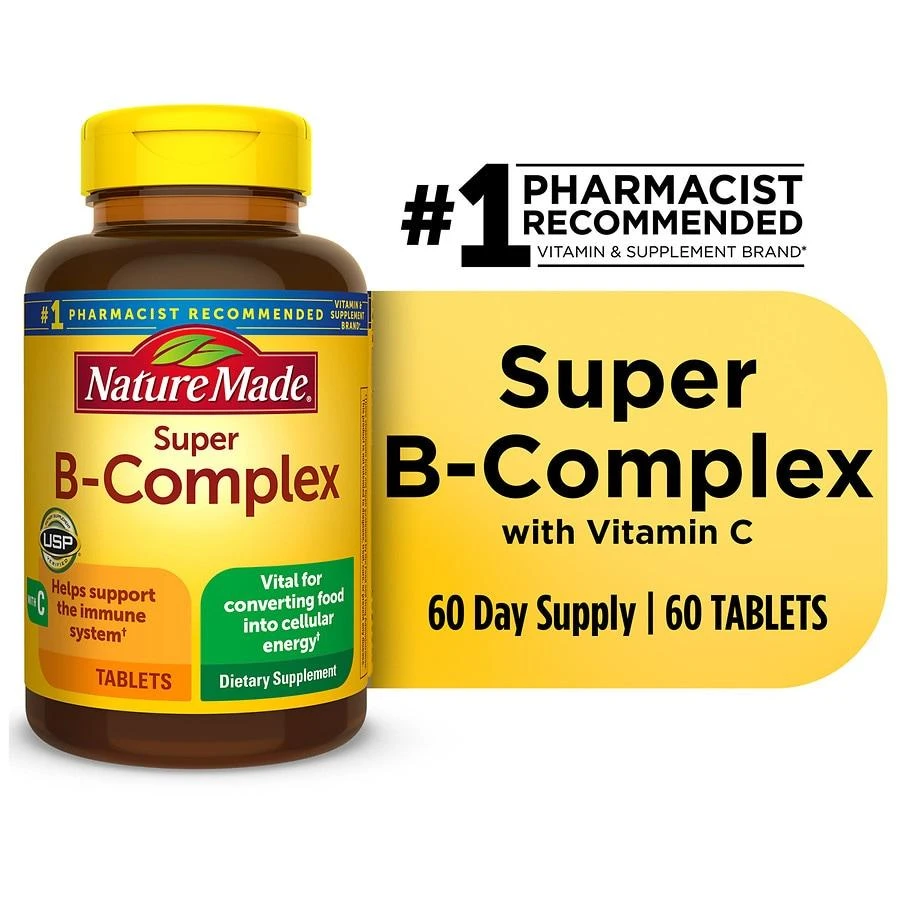 Nature Made Super B Complex with Vitamin C and Folic Acid Tablets 6
