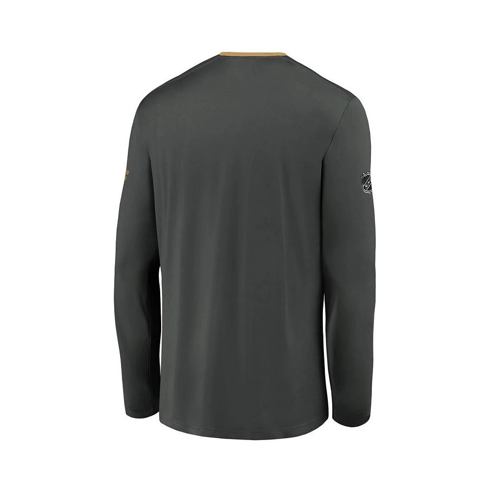 商品Fanatics|Men's Branded Gray Vegas Golden Knights Authentic Pro Locker Room Performance Long Sleeve T-shirt,价格¥454,第2张图片详细描述