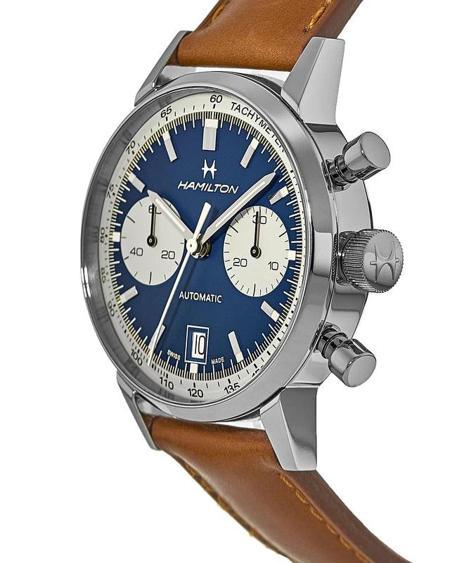 商品Hamilton|Hamilton Intra-Matic Chronograph Automatic Blue Dial Men's Watch H38416541,价格¥12928,第3张图片详细描述