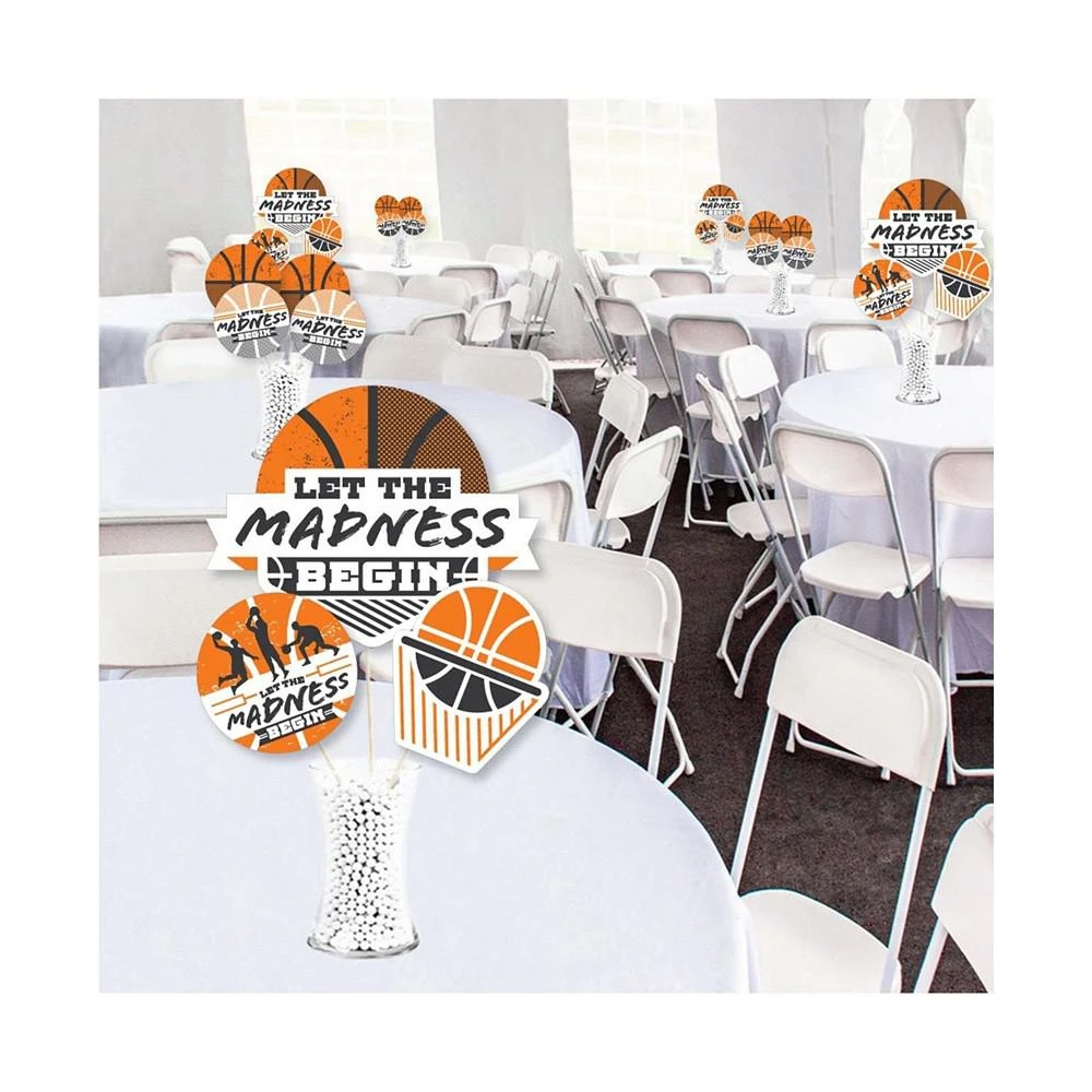 商品Big Dot of Happiness|Basketball Let the Madness Begin Centerpiece Showstopper Table Toppers 35 Pc,价格¥225,第2张图片详细描述