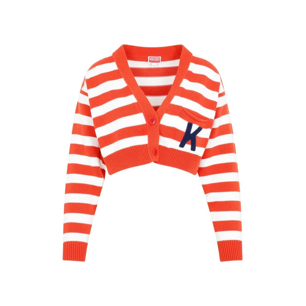 商品Kenzo|Kenzo Striped V-Neck Knitted Cardigan,价格¥2410,第1张图片