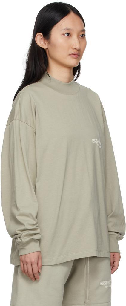 商品Essentials|Green Cotton Jersey Long Sleeve T-Shirt,价格¥417,第4张图片详细描述