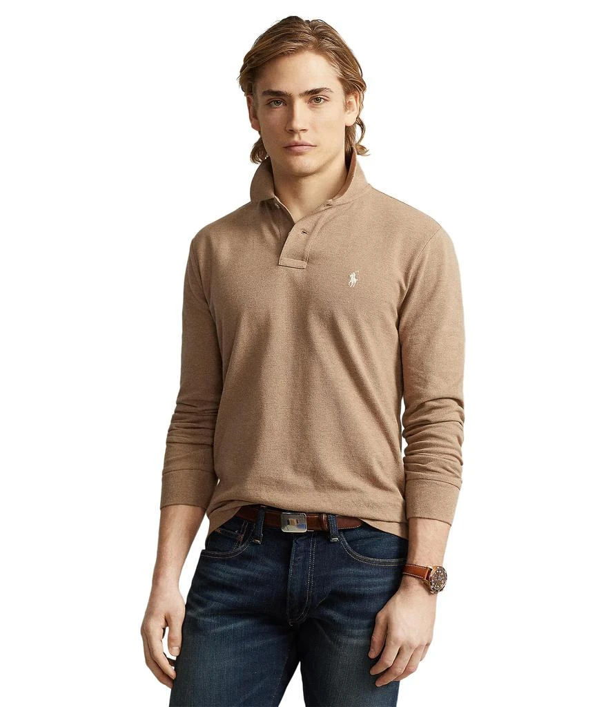 商品Ralph Lauren|Classic Fit Mesh Long-Sleeve Polo Shirt,价格¥786,第1张图片