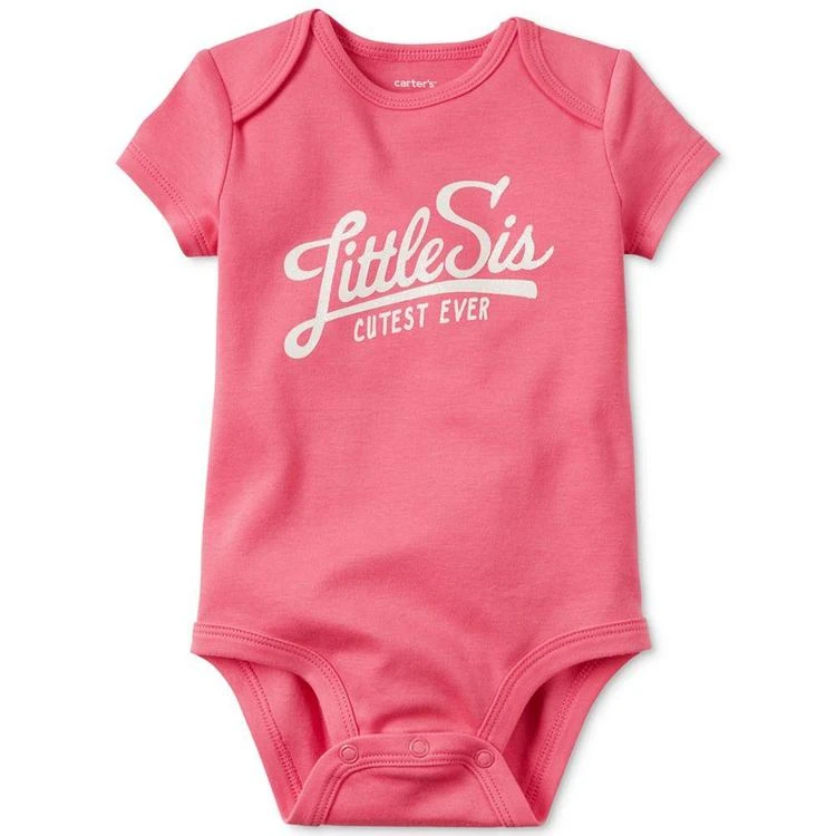 商品Carter's|Little Sis Cutest Ever Bodysuit, Baby Girls (0-24 months),价格¥36,第1张图片