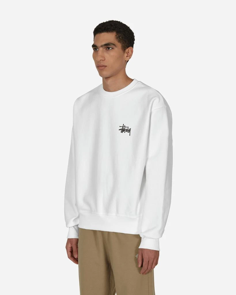 商品STUSSY|Basic Logo Crewneck Sweatshirt White,价格¥939,第2张图片详细描述