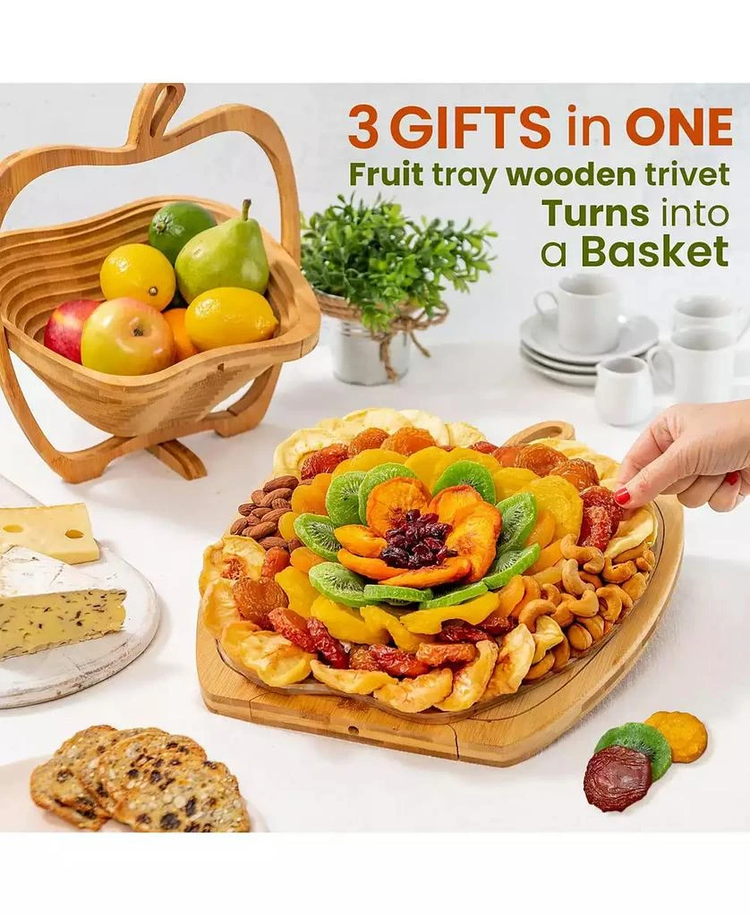 商品Bonnie & Pop|Snack Attack Dried Fruit & Nut Gift Tray & Basket,价格¥486,第3张图片详细描述