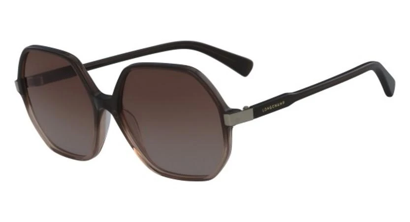 商品Longchamp|Longchamp Brown Geometric Ladies Sunglasses LO613S 201 59,价格¥298,第1张图片