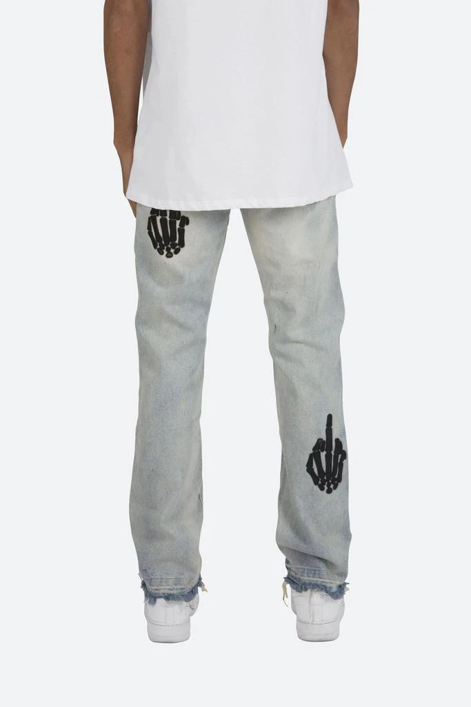 商品MNML|D272 Skeleton Straight Denim - Blue/Black,价格¥657,第4张图片详细描述