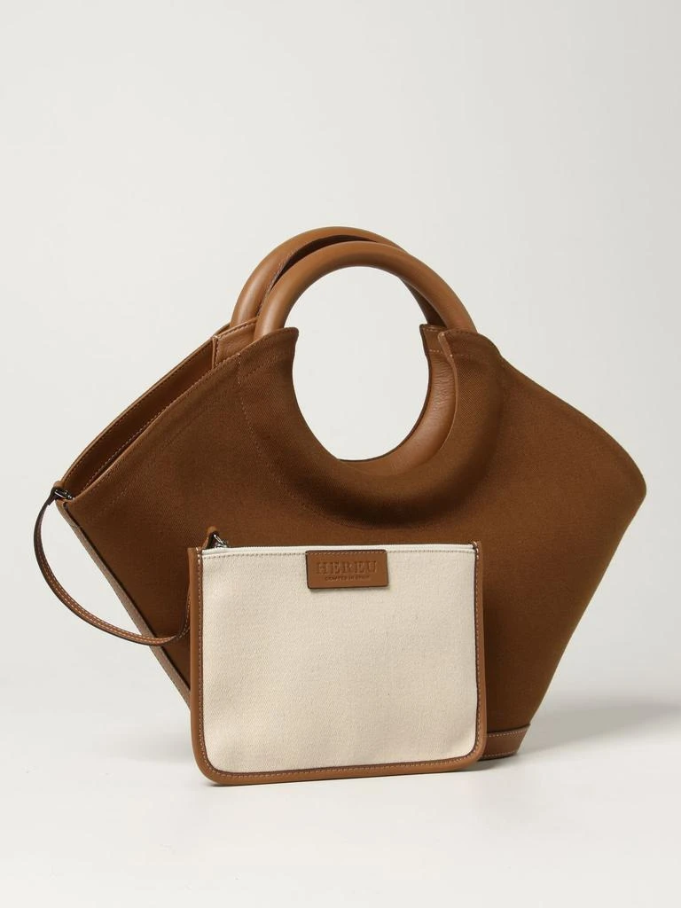 商品Hereu|Cabassa Hereu tote bag in canvas and leather,价格¥3666,第3张图片详细描述