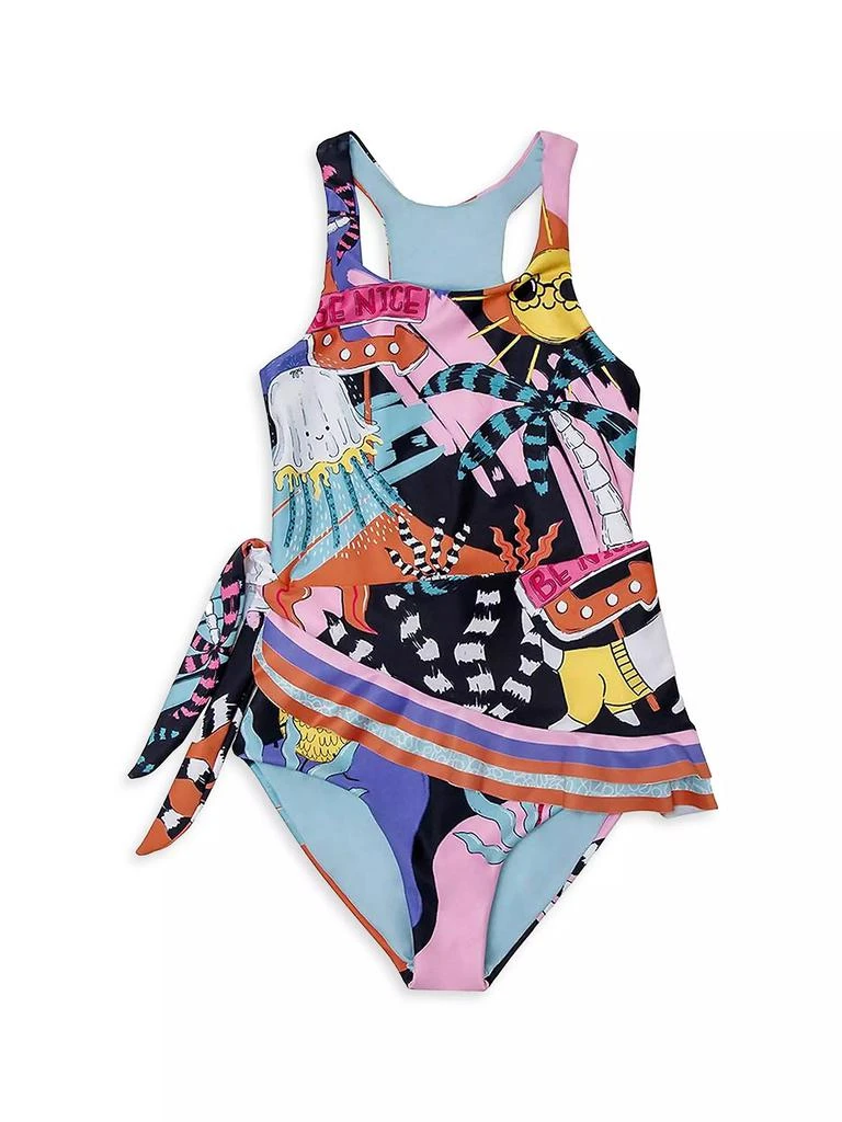 商品Agua Bendita|Little Girl's &amp; Girl's Returning To The Roots Debby One-Piece Swimsuit,价格¥300,第1张图片