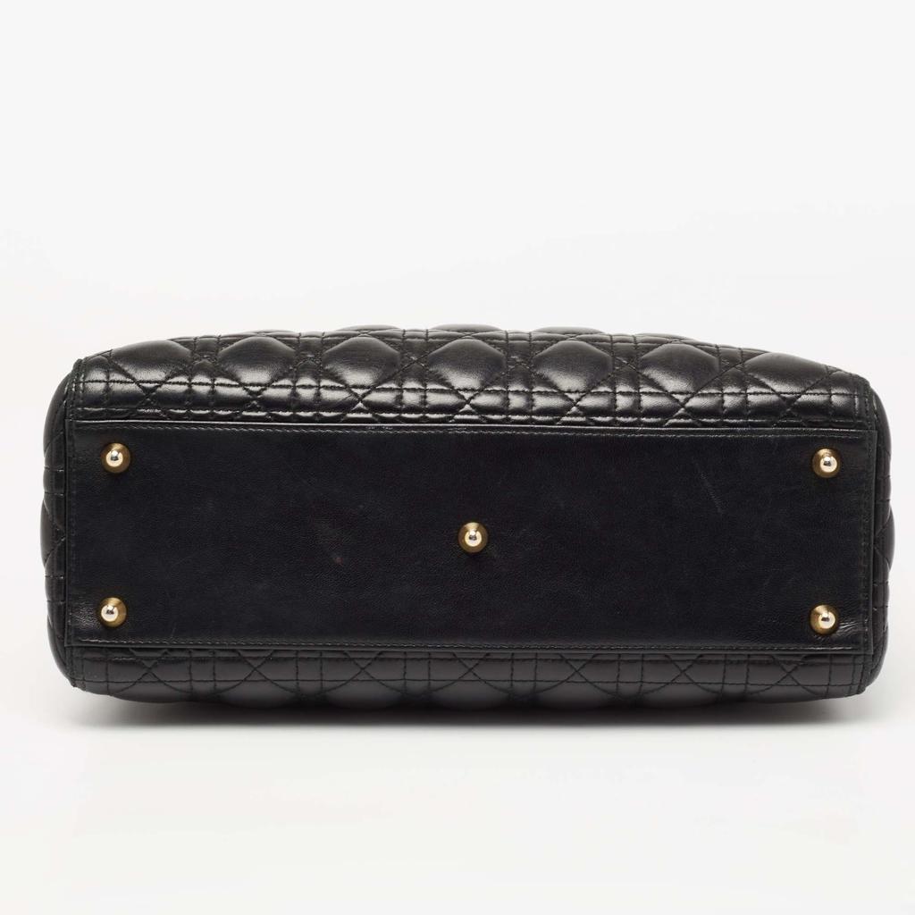 Dior Black Cannage Leather Large Lady Dior Tote商品第6张图片规格展示