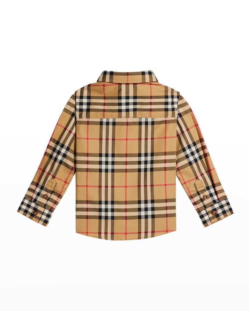 Boy's Owen Vintage Check Long-Sleeve Shirt, Size 6M-2商品第2张图片规格展示