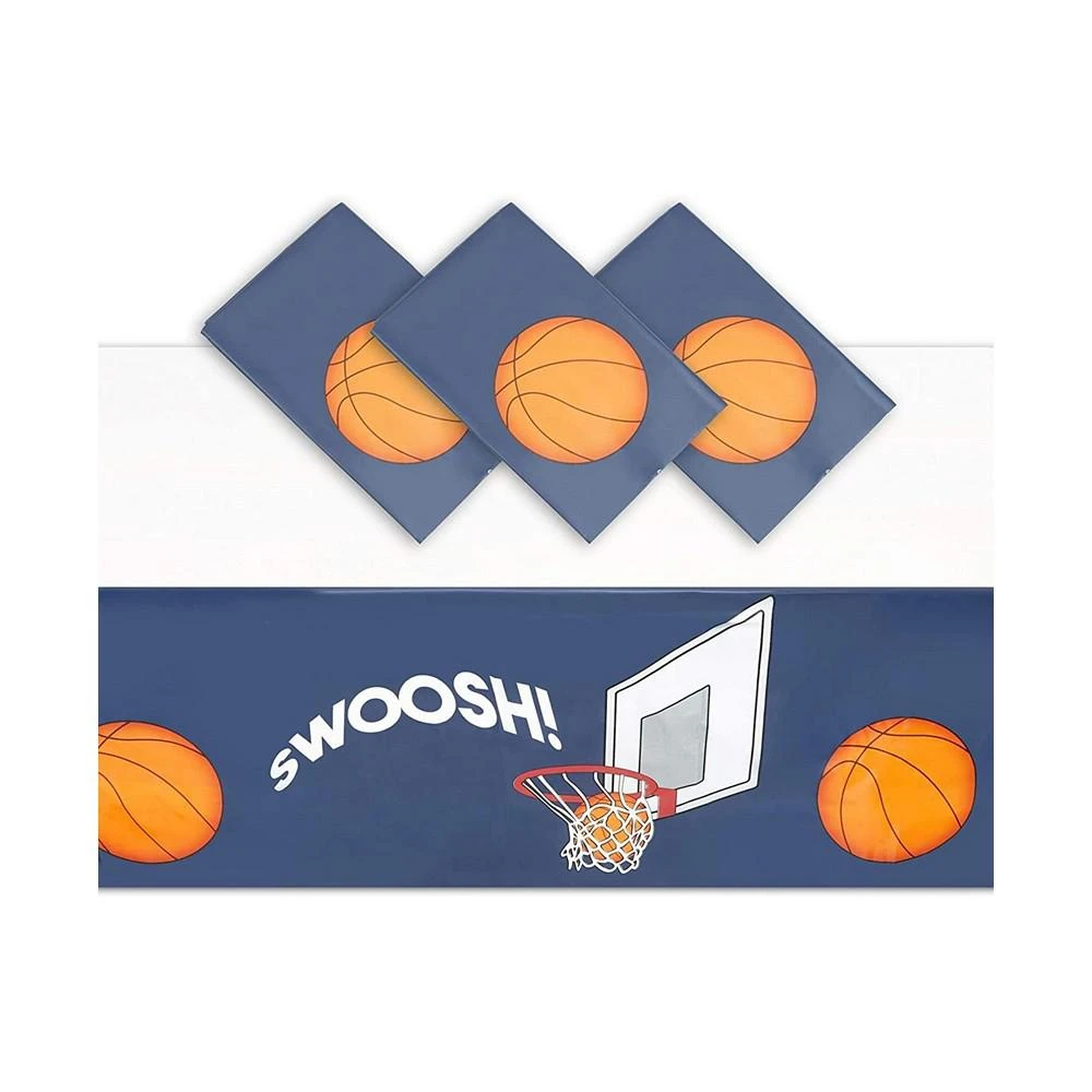 商品Blue Panda|Basketball Plastic Table Cloths, Sports Themed Party Supplies (54x108 in, 3 Pack),价格¥105,第1张图片