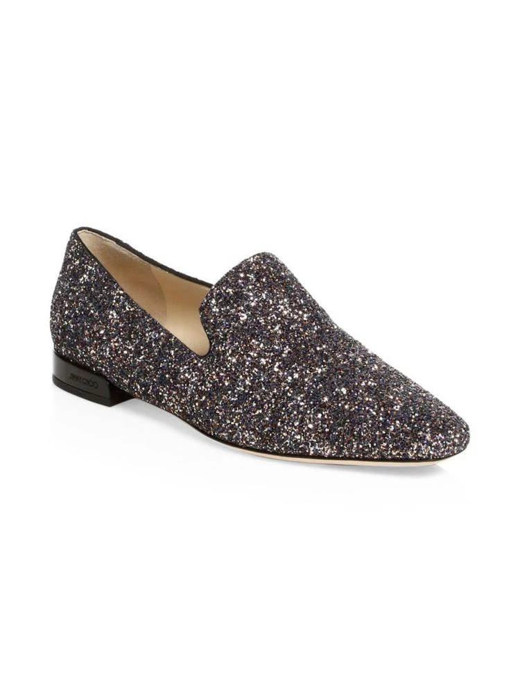 商品Jimmy Choo|Jimmy Choo - Jaida Glitter-Embossed Leather Oxfords,价格¥1949,第2张图片详细描述