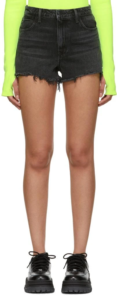 商品Alexander Wang|Grey Denim Bite Shorts,价格¥1102,第1张图片