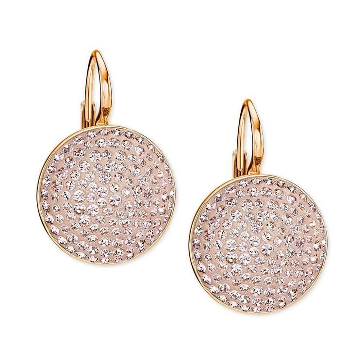 商品Swarovski|Rose Gold-Tone Pink Glitter Drop Earrings 耳钉,价格¥594,第1张图片
