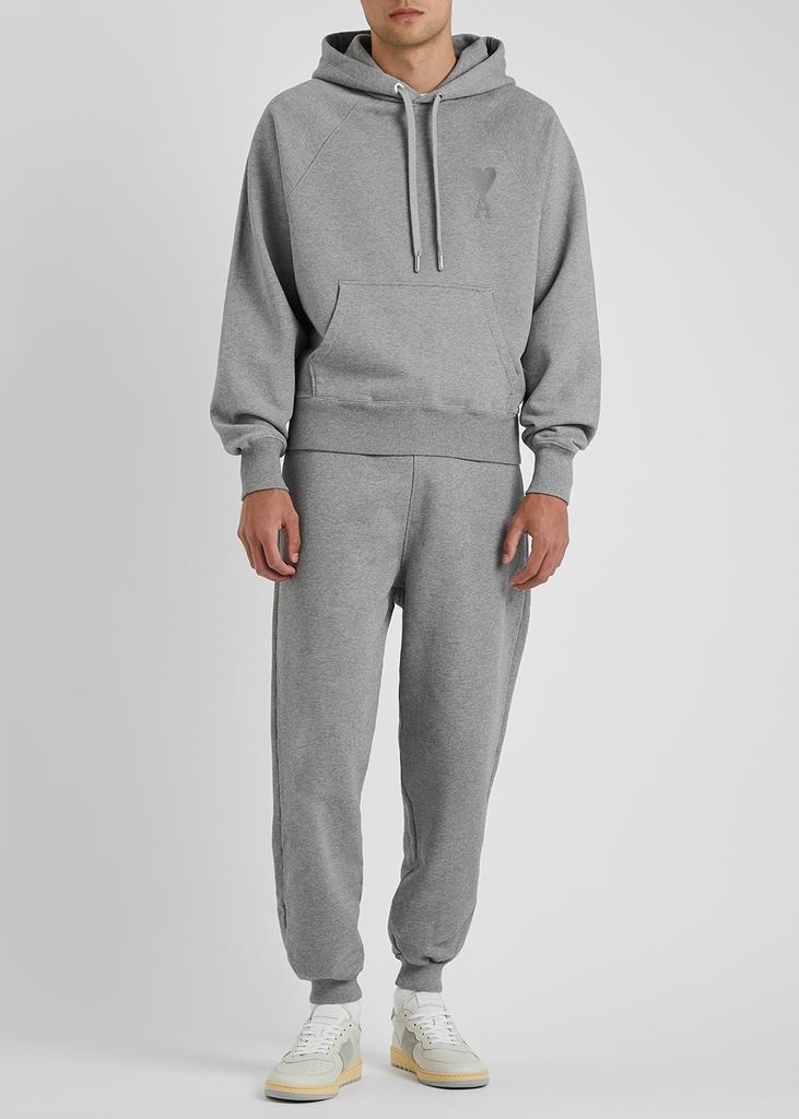 商品AMI|Grey logo-embroidered cotton sweatpants,价格¥1034,第6张图片详细描述