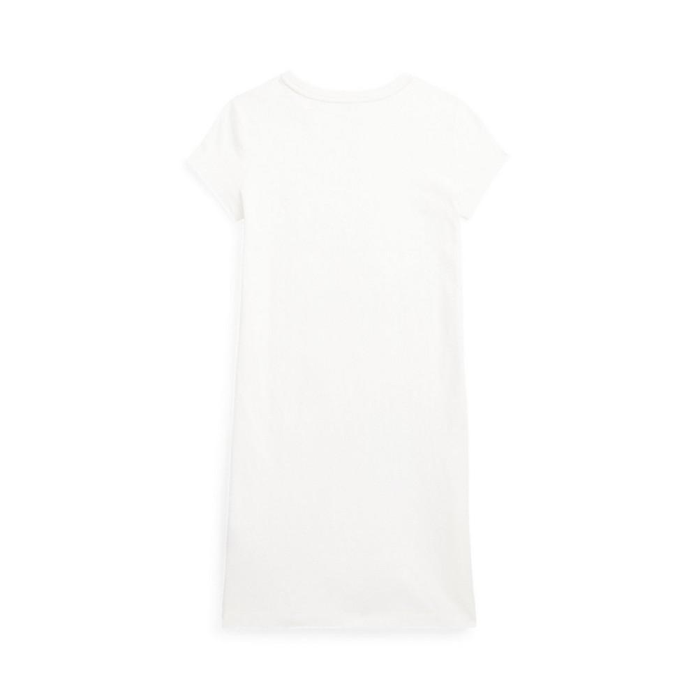 商品Ralph Lauren|Big Girls Short Sleeves Polo Bear Cotton Jersey T-shirt Dress,价格¥405,第4张图片详细描述
