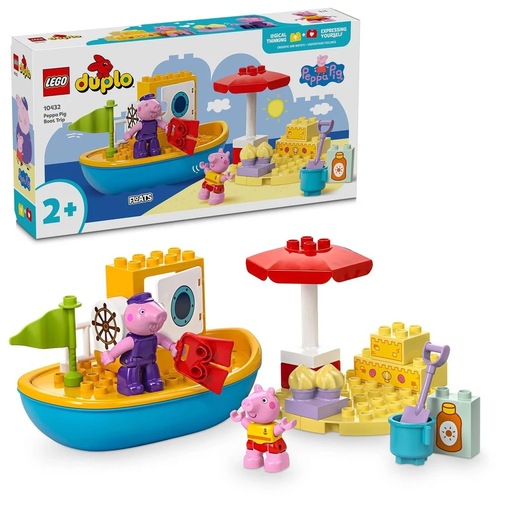 商品LEGO|LEGO DUPLO Peppa Pig Boat Trip Toy for Toddlers 10432,价格¥280,第1张图片